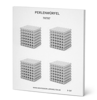 Siebener-Perlenwürfel,  Aufkleberblock mit 20 Seiten