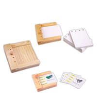 Sparset Holzcomputer mit Tieraufgaben und Blankokarten