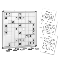 Sudoku-Magnettafel,  60 x 60 cm - inklusive Magnetkarten und Vorlagen für Aufgaben