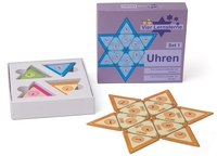 Vier Lernsterne - Uhrzeiten Set 1 (Uhrzeiten von 00:00 Uhr bis 11:59 Uhr)