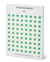 Zweier-Perlenquadrate,  Aufkleberblock mit 20 Seiten