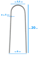 100 Erdanker (rund) 20 x 6 cm ø 5 mm