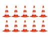 10er Set Verkehrskegel (Warnkegel) - Höhe: 52 cm
