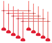 5er Set - Kombi-Hürden-System (120 cm) - Farbe: Rot