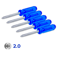 5er Set Mini Kreuz Schraubendreher (2 mm) - Länge: 45 mm