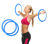 Arm Hula Hoop Fitnessreifen (Paar) - Farbe: Hellblau