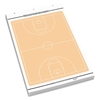 BASKETBALL Flipchart-Spielfeldblock - 25 Blatt