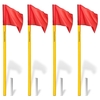 Eckfahnen-Set - Begrenzungsstange ohne Knickgelenk (Farbe: Gelb)