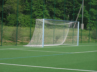 Eckverschweißtes Fußballtor,  Typ 2,  in Hülsen stehend - Alu-Natur