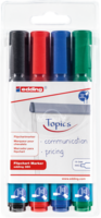 Edding 380 Flipchart-Marker (Rundspitze) 4er Set - farbig sortiert