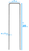 Erdanker (flach) 20 x 5 cm ø 3 mm - 100er Set