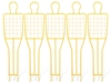 Freistoss-Trainingsdummy (Gitter) - Höhe: 180 cm