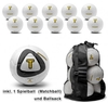 Fussballset - 10 Trainingsbälle + 1 Spielball + Sack (Größe 4)