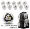 Fussballset - 10 Trainingsbälle + 1 Spielball + Sack (Größe 5)
