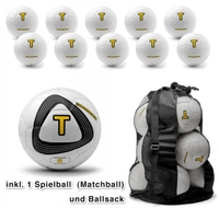 Fussballset - 10 Trainingsbälle + 1 Spielball + Sack (Größe 5)