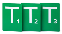 Handball Team-Time-Out Tafel (T1,  T2,  T3) - grün