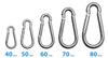 Karabinerhaken Set (Metall) - 5 Größen