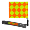 Linienrichter-Fahnen Set (kleinkariert) - inkl. Tasche