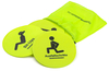 Markierscheiben mit Fitnessübungen ø 15 cm (Neongelb) - 10er Set