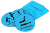 Markierscheiben mit Stabilisationsübungen ø 15 cm (Blau) - 10er Set