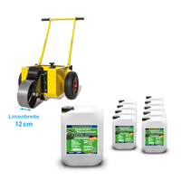 Nassmarkierwagen (Roll-Liner) 2.0 + 10 Kanister Extra-Weiß 14kg (9 Liter)