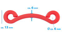 Netzclip "Typ B" für Tornetze - Farbe: Rot