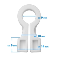 Netzhalter "Omega" für Tornetze - Farbe: Weiß