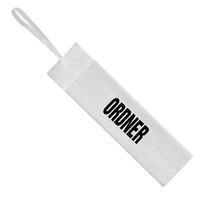 Ordnerbinde mit Klett (weiß) - Aufdruck: ORDNER