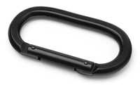 Oval Karabinerhaken (Metall) - Farbe: Schwarz
