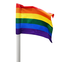 Profi-Fahnentuch für Eckfahnen - Farbe: Regenbogen