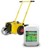 Sportplatz - Nassmarkierwagen (Roll-Liner) + 1 Kanister Extra-Weiß 14kg (9 Liter)