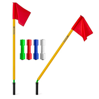 T-PRO Eckfahnen-Set mit Knickgelenk (4 Farben) - Stangenfarbe: Gelb