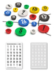 T-PRO Magnet Stickerset (Rückennummern) - 3 Größen,  2 Farben