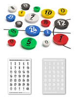 T-PRO Magnet Stickerset (Rückennummern) - 3 Größen,  2 Farben