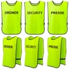 T-PRO Warnweste (Farbe: Neongelb) - Aufdruck: ORDNER,  SECURITY oder PRESSE