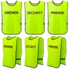 T-PRO Warnweste (Farbe: Neongelb) - Aufdruck: ORDNER,  SECURITY oder PRESSE