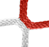 Tornetz (rot-weiß) - 5 x 2 m,  6 mm PP,  80/150 cm (robuste Bolzplatz-Ausführung)