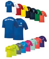 Trainingsshirt mit Vereinsaufdruck (beidseitig) - 16 Farben,  12 Größen