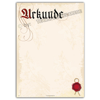 Urkunde (A4,  Karton) - Neutral 2