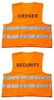 Warnwesten bedruckt - ORDNER oder SECURITY (EN471) Orange