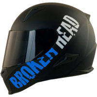 Broken Head BeProud Blau Set Motorradhelm incl. schwarzem Visier