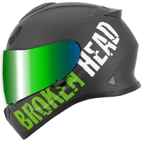 Broken Head BeProud Carbon Grün Limited Edition inkl. grün verspiegeltem Visier