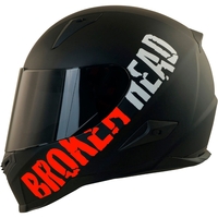 Broken Head BeProud Rot Motorradhelm + Schwarzes Visier