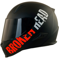 Broken Head BeProud Rot Set Motorradhelm Inkl. Schwarzem Visier