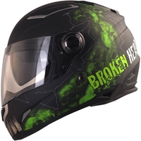 Broken Head Broken Skull Schwarz-Grün Matt