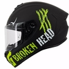 Broken Head Integralhelm Adrenalin Therapy 4X Schwarz-Grün Matt