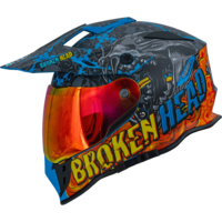 Broken Head Tigris VX2 Endurohelm Inkl. Rot Verspiegeltem Visier