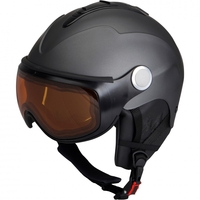 Skihelm mit Visier (selbst tönend) Mivida Rewind V titan matt