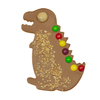 ChocoDinosaurier mit Kaudragees,  Mandelsplittern, 