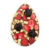 ChocoEi mit Pflaumen,  Aprikosen,  Erdbeeren